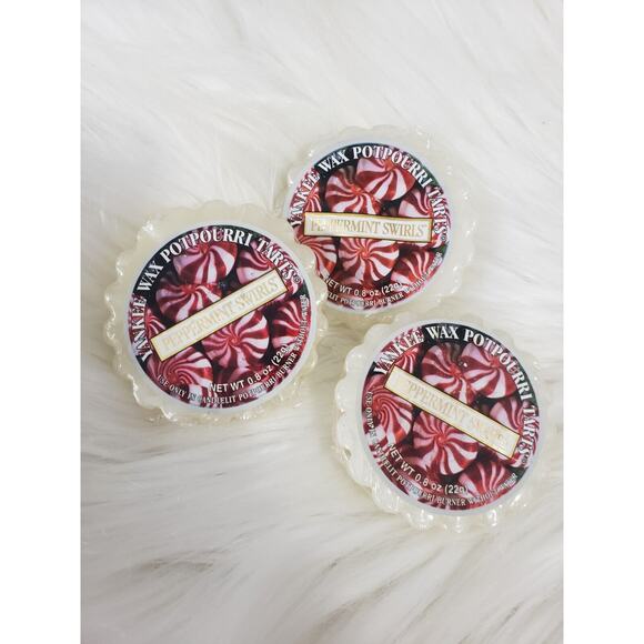 LOT OF 3 Yankee‎ Candle Scented Wickless Tart Warmer Peppermint Swirls Retired - Picture 1 of 3